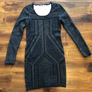 Dex black pattern dress